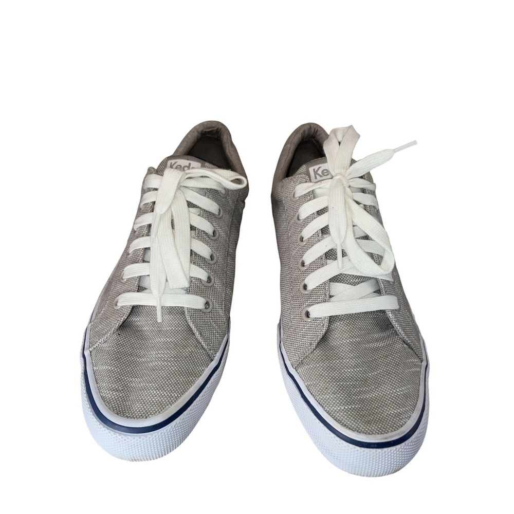 Keds Kickstart Light Gray Heathered Canvas Sneakers WF65976 Womens 9.5